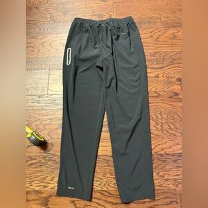 Men's Black Hind track Athletic running Pants with pockets reflector size Large